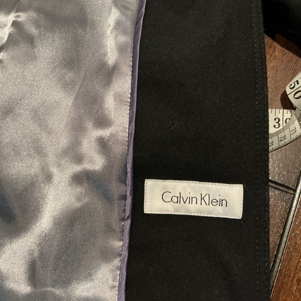 Calvin Klein Women’s Wool Blend Belted Trench Coat – Size XS – Black - Picture 11 of 12